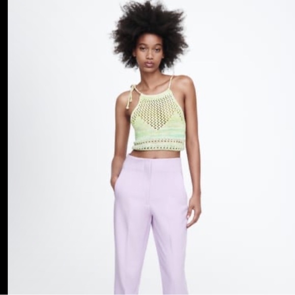 ZARA crochet KNIT TOP - Picture 4 of 11